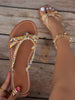 Bohemian Woven Sandals, Suitable For Dresses, Goddess Style, Beach Flip Flops For Women In Summer
