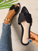 Ximi Ruo New Spring/Summer Fashion Casual Strap Slide Sandals, Comfortable Flat Heel Round Toe Beach Slippers, Versatile Slip-On Sandals For Women