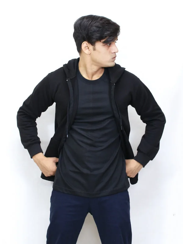 MM Unisex Zipper Hoodie Black