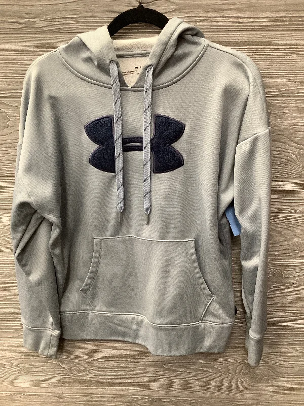 Athletic Sweatshirt Hoodie By Under Armour In Blue, Size: S