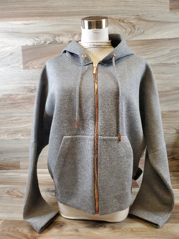 Sweatshirt Hoodie By Clothes Mentor In Grey, Size: L