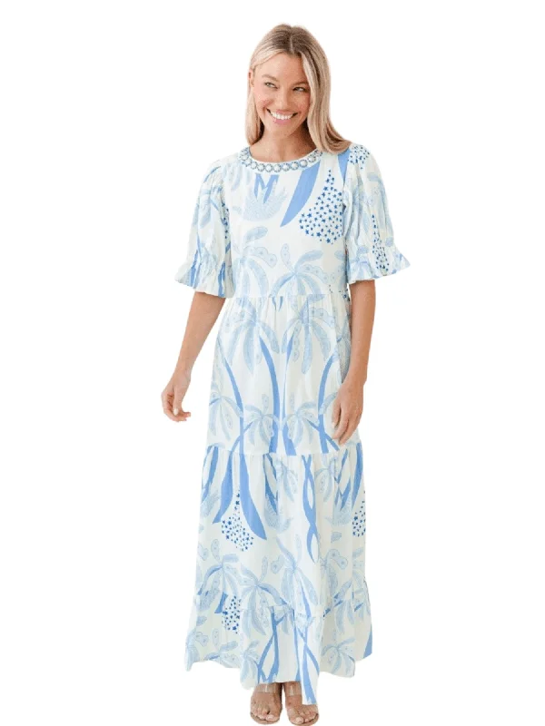 Michola Dress in Coastal Palm