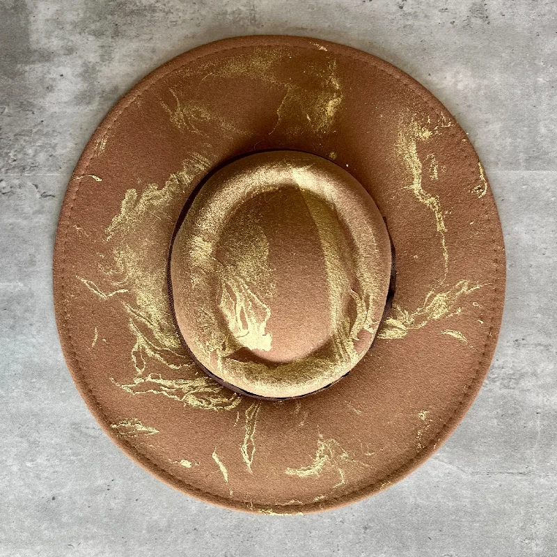 Gold Marbled Bolero Hat