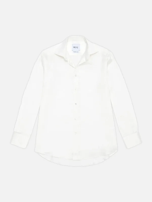 The Boyfriend Silk Shirt in Pearl