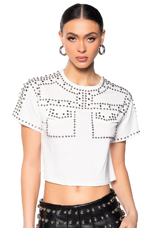 GRACELYN EMBELLISHED T SHIRT